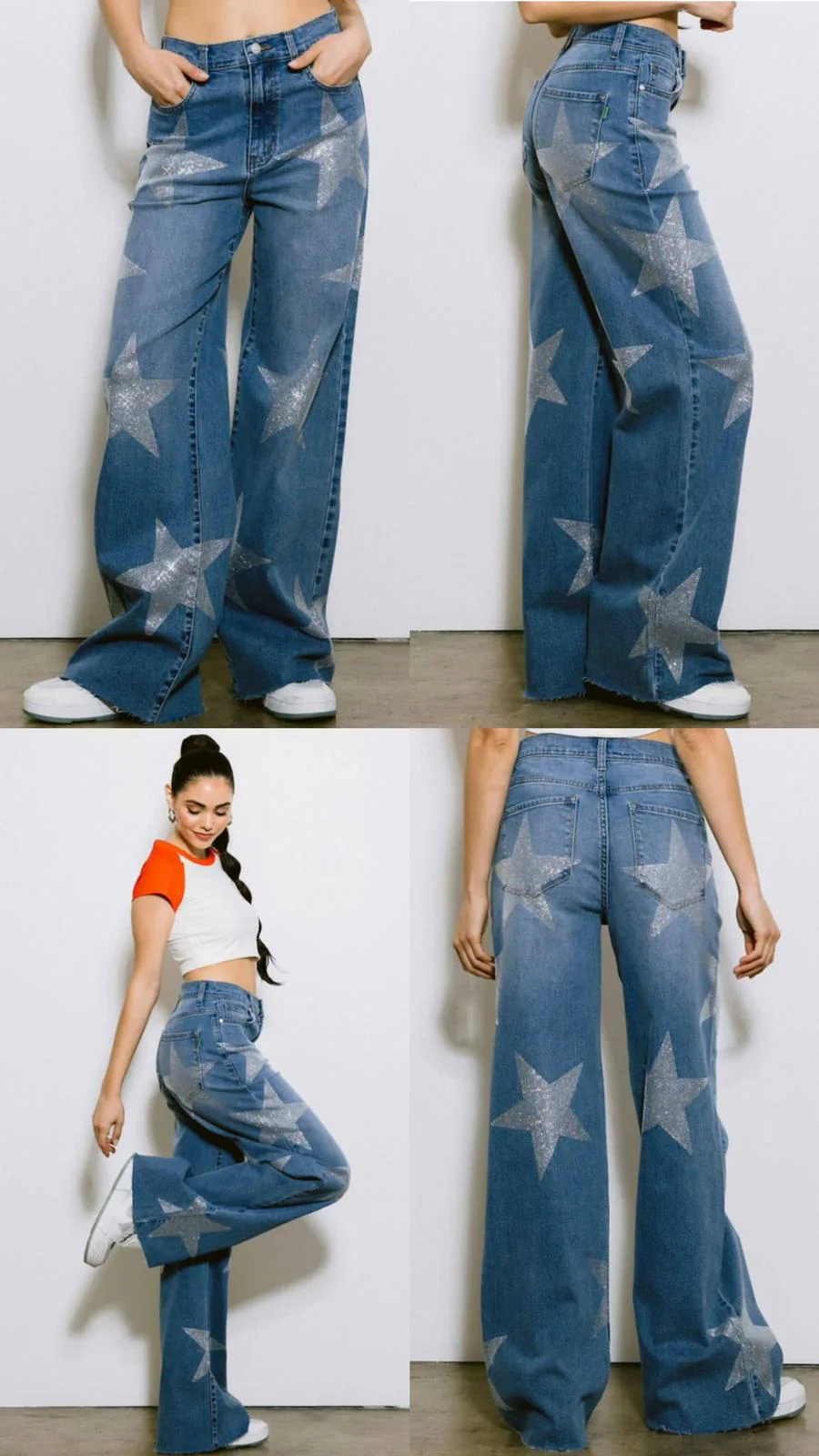 HOT Starlit Wide Leg Jeans