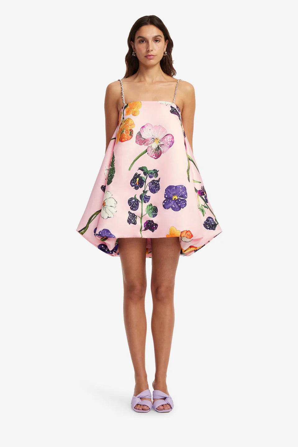 NEW Rosy Bloom Puff Mini Dress