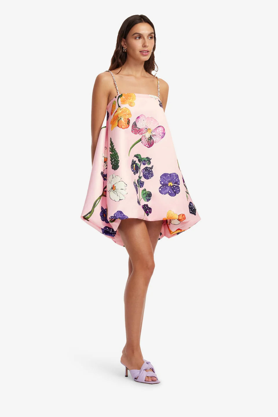 NEW Rosy Bloom Puff Mini Dress