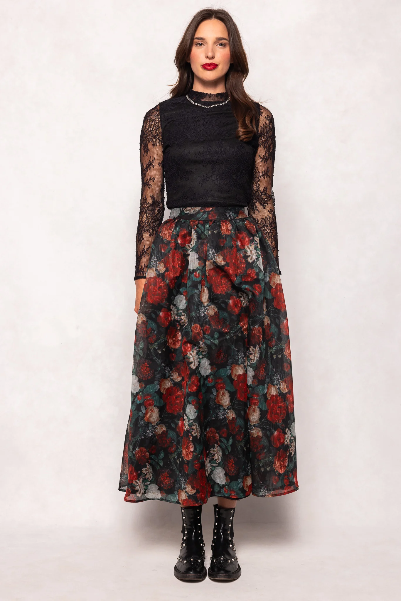 NEW Vanessa Skirt in Midnight Roses