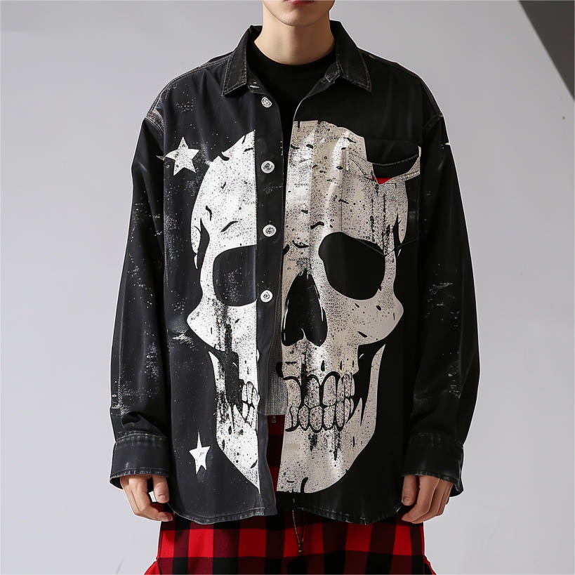 Classic Cool Skull Print Shirt