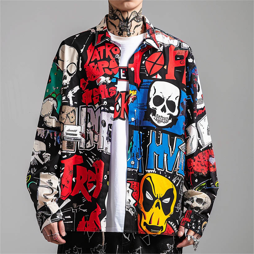 Classic Cool Skull Print Shirt