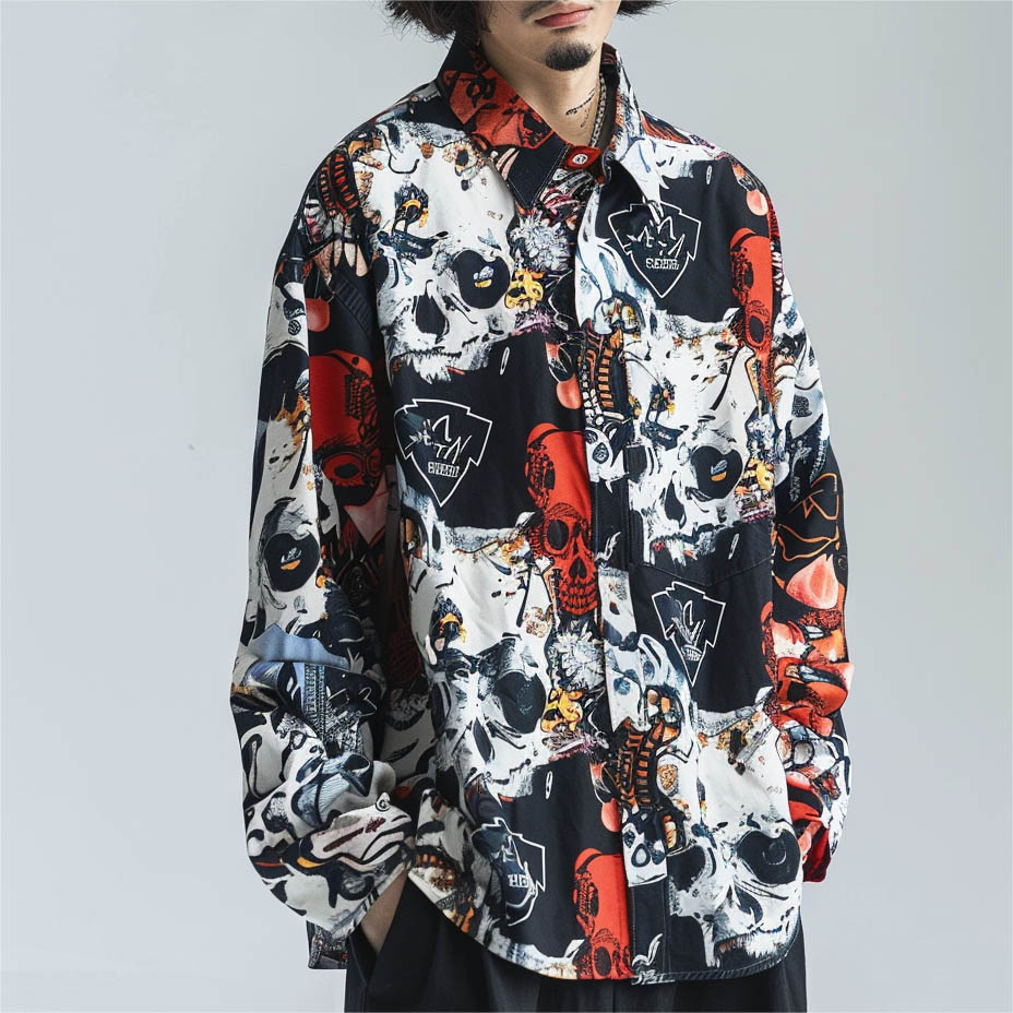 Classic Cool Skull Print  Shirt