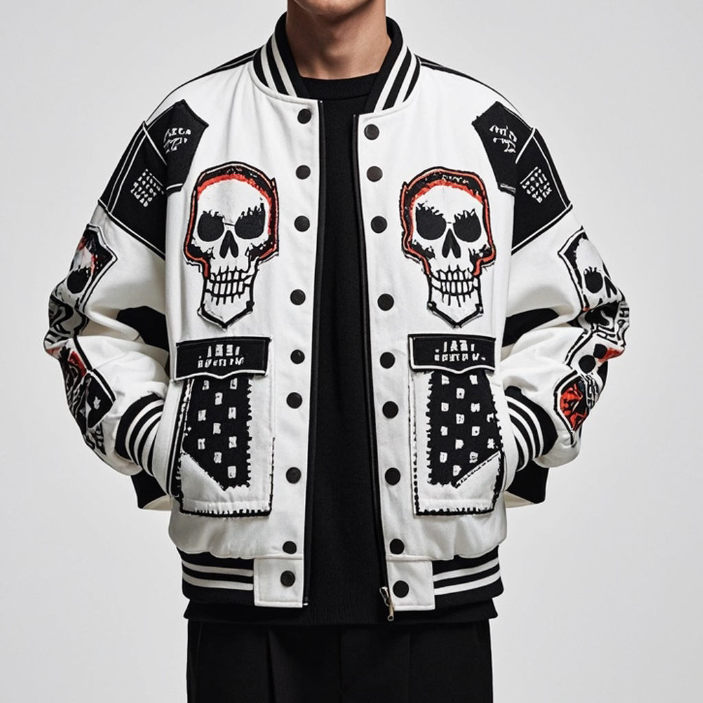 Street Fashion Skull Print Jacket