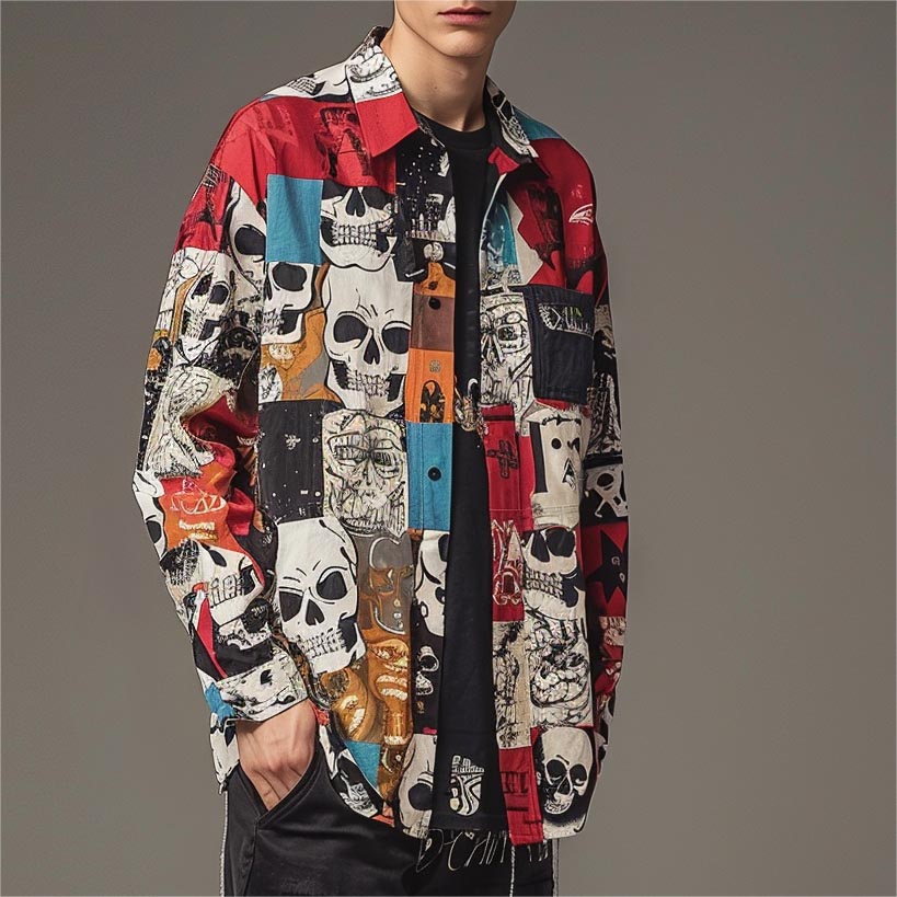 Classic Cool Skull Print Shirt