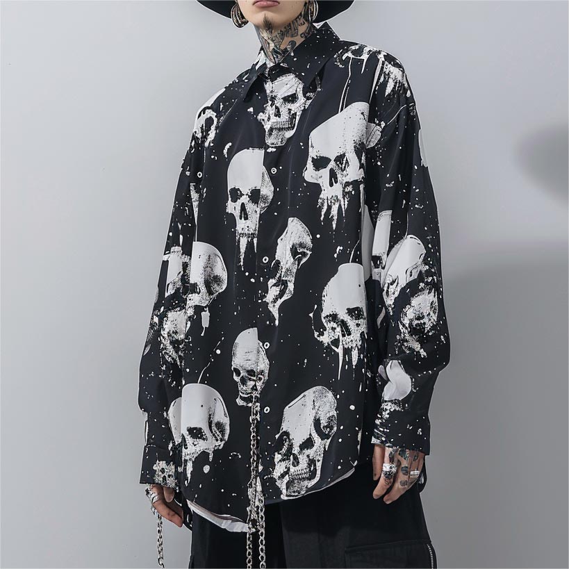 Classic Cool Skull Print Shirt