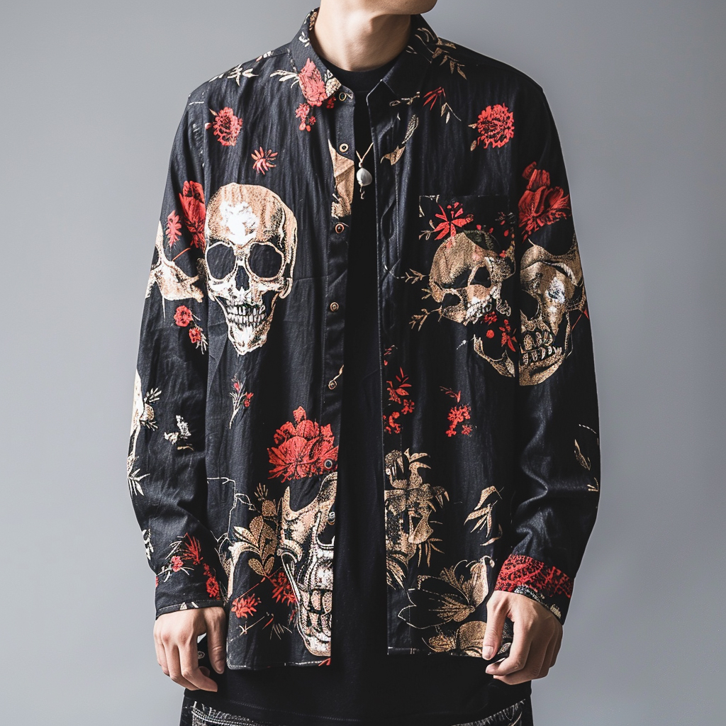 Classic Cool Skull Print Shirt