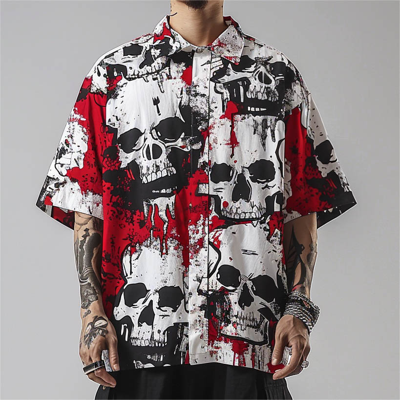 Classic Cool Skull Print Shirt