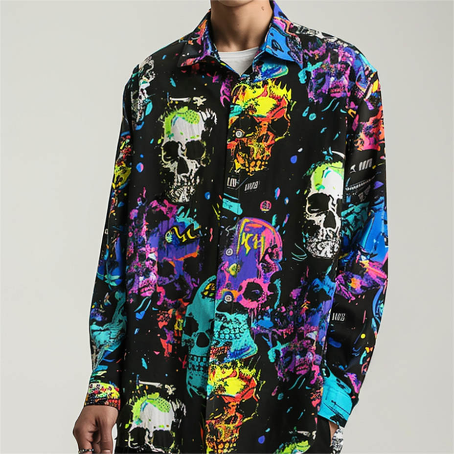 Classic Cool Skull Print  Shirt