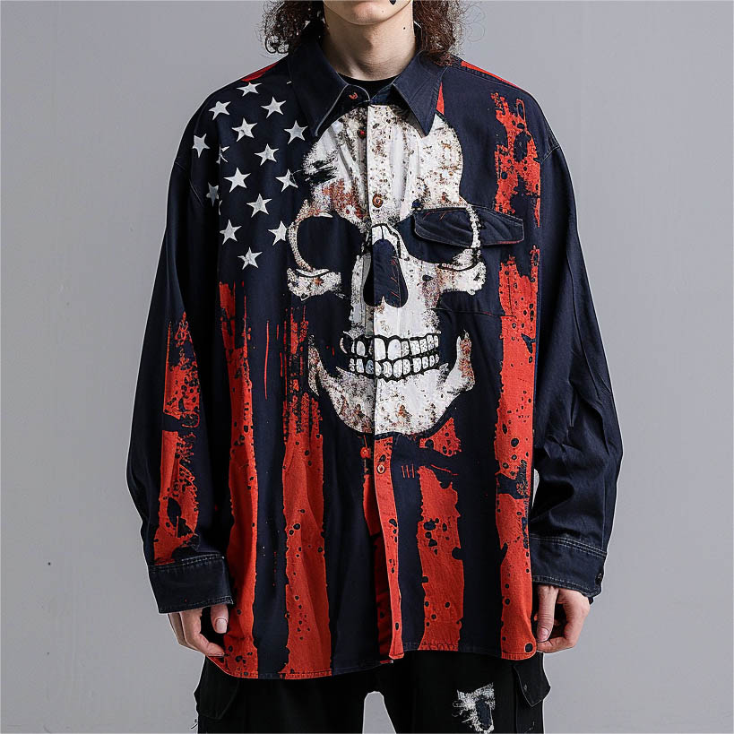 Classic Cool Skull Print Shirt