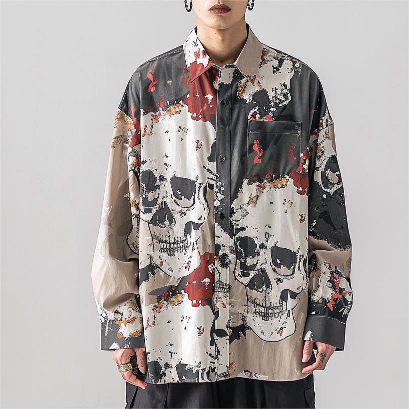Classic Cool Skull Print Shirt