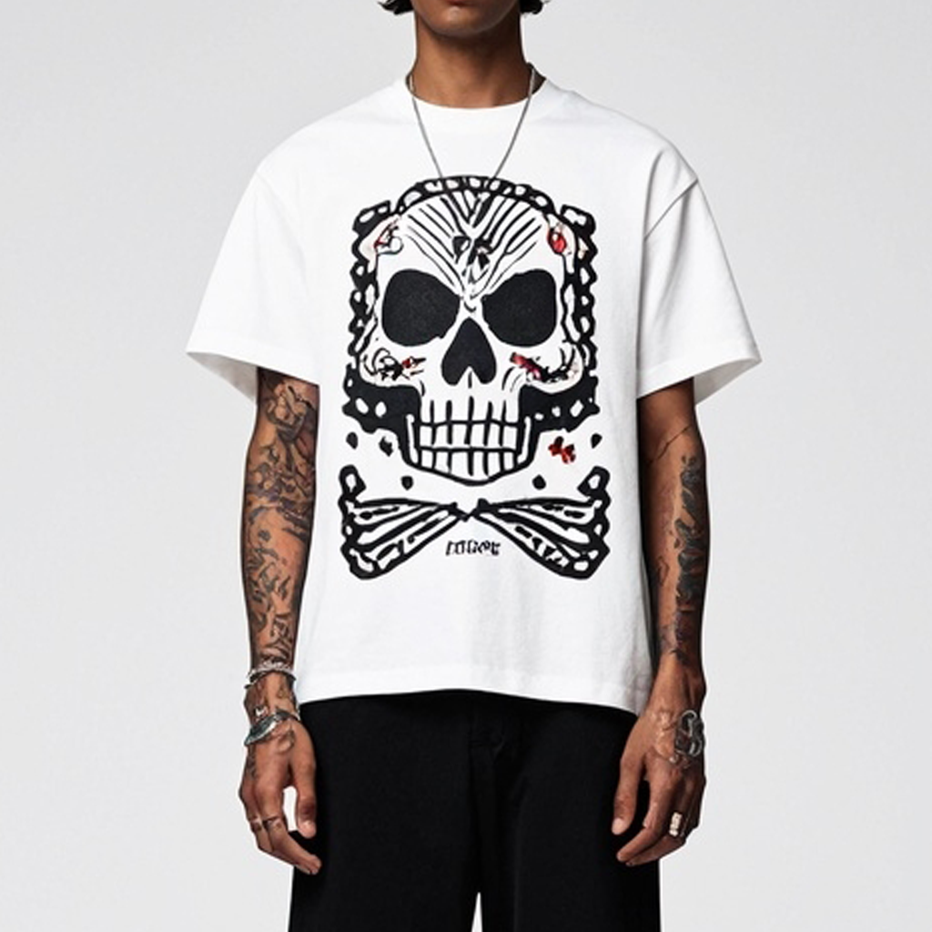 Street Fashion Skull Print Short Sleeve T-Shirt
