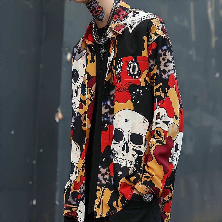 Classic Cool Skull Print  Shirt