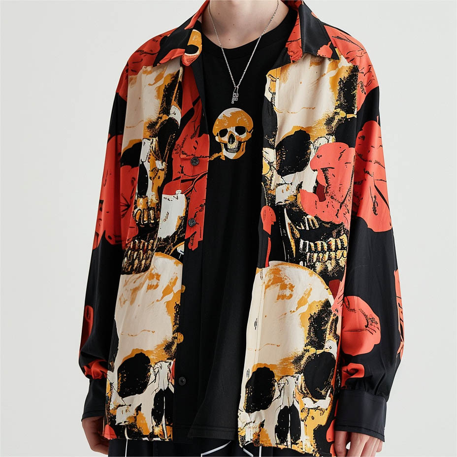 Classic Cool Skull Print Shirt