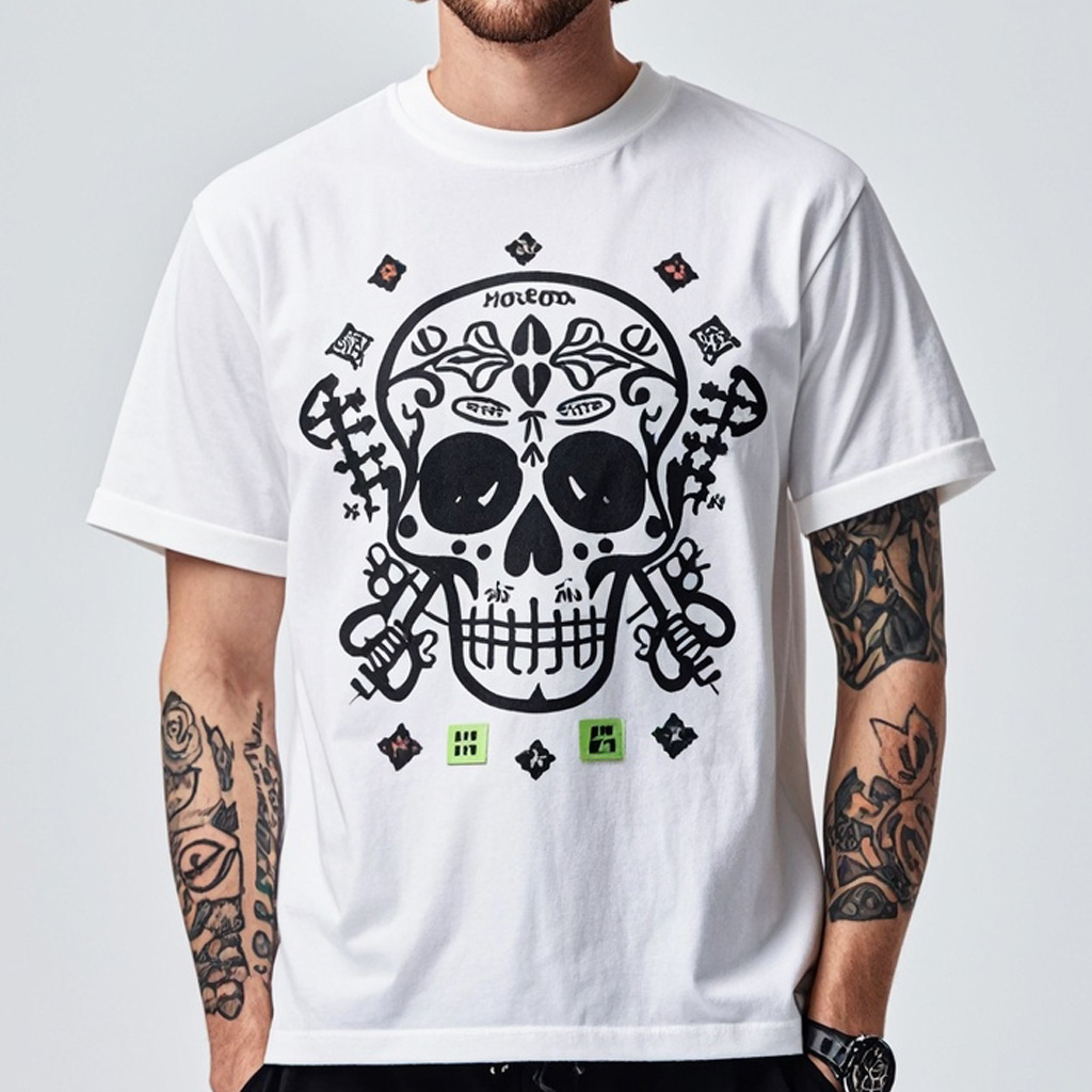 Street Fashion Skull Print Short Sleeve T-Shirt