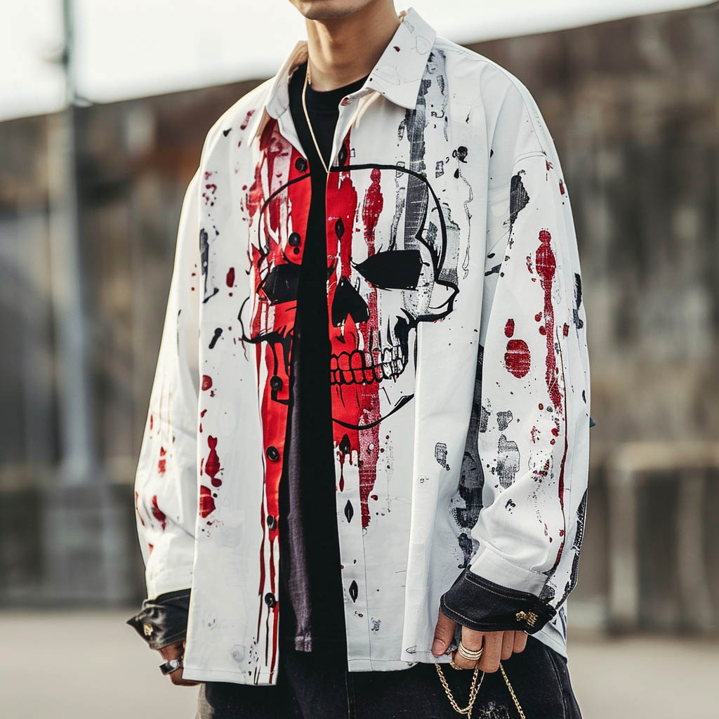 Classic Cool Skull Print Shirt