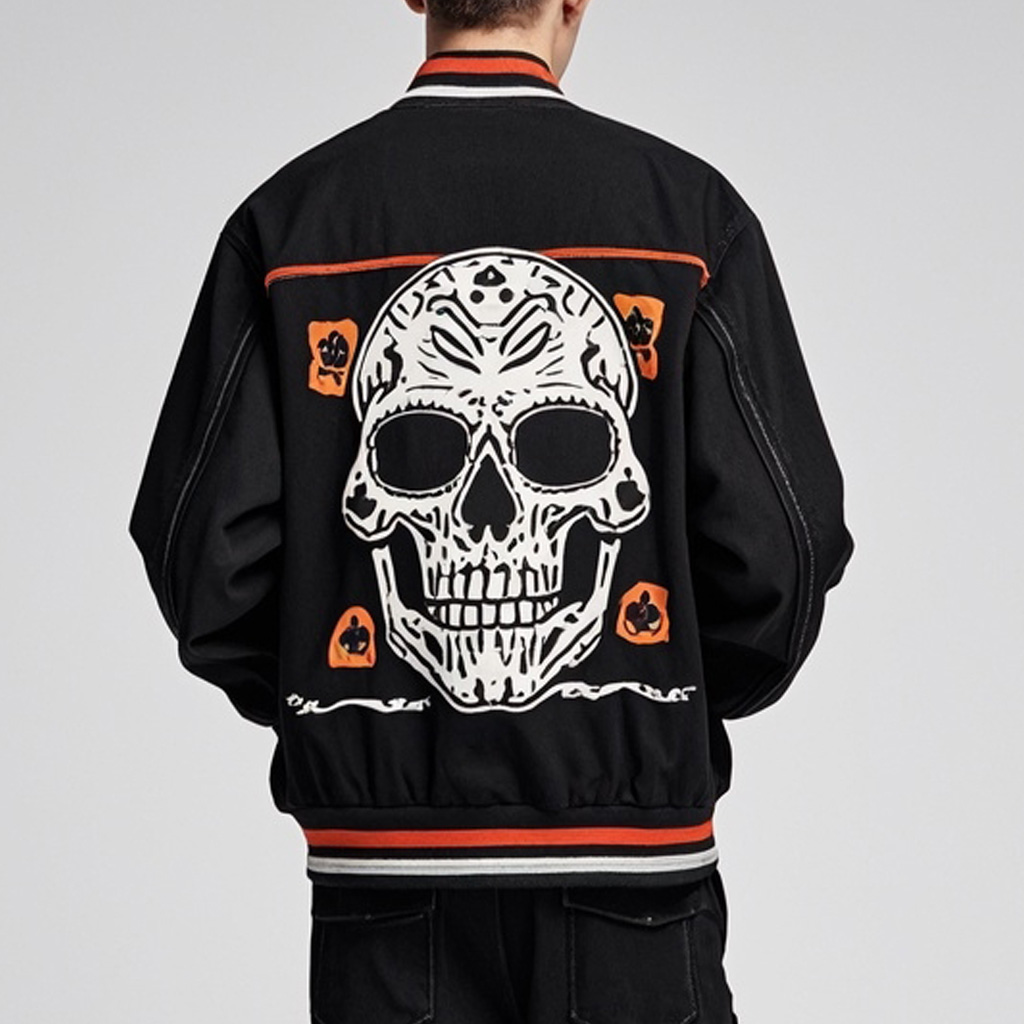 Street Fashion Skull Print Jacket