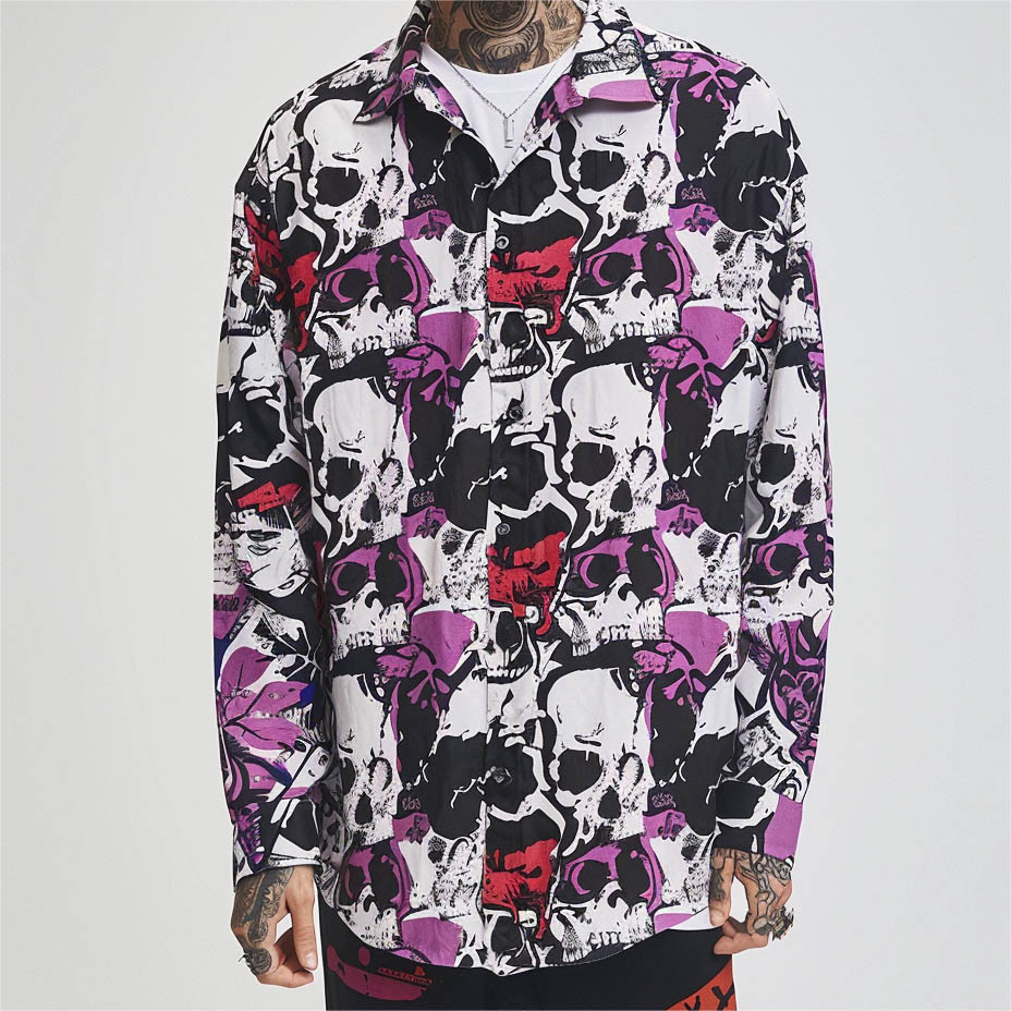 Classic Cool Skull Print  Shirt