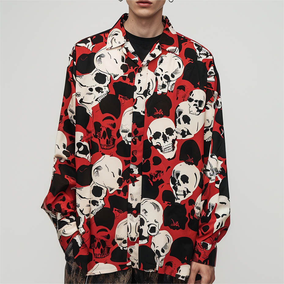 Classic Cool Skull Print  Shirt