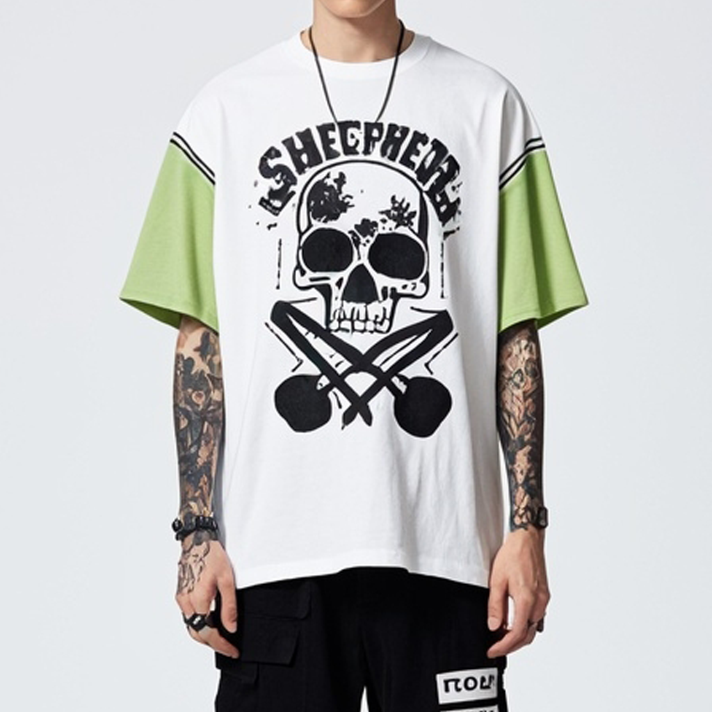 Street Fashion Skull Print Short Sleeve T-Shirt
