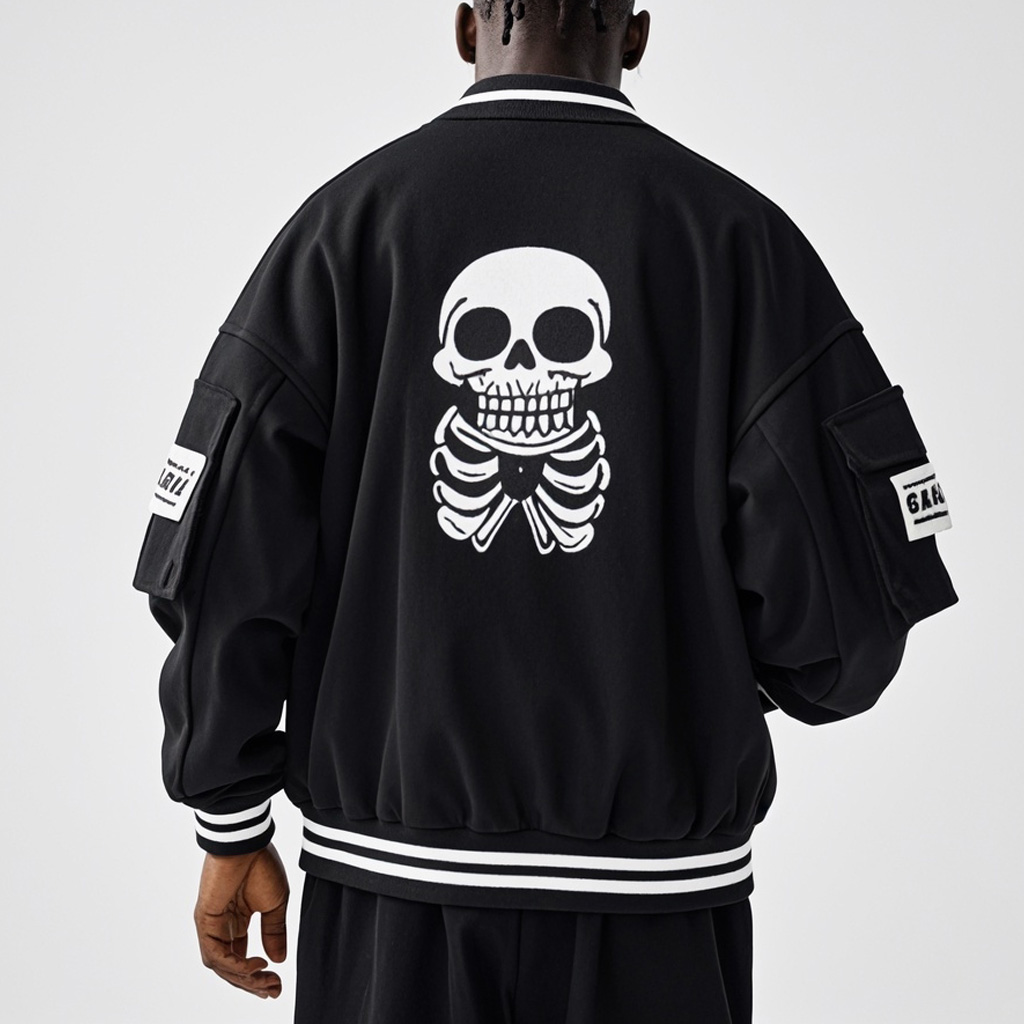 Classic Fashion Skull Print Jacket