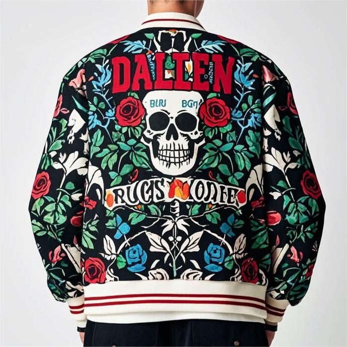 Stylish and cool skull print jacket
