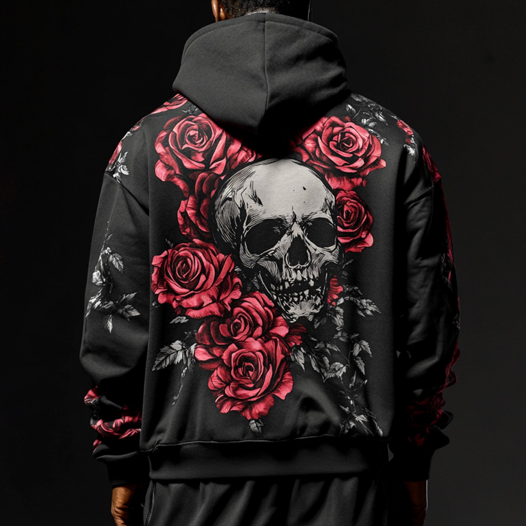 Early Autumn New Skull Printed Hoodie