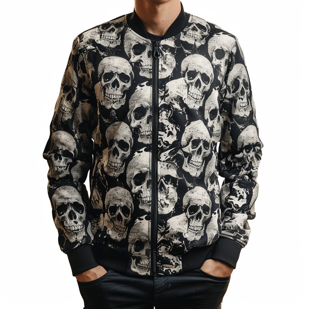 Street Style Skull Print Jacket