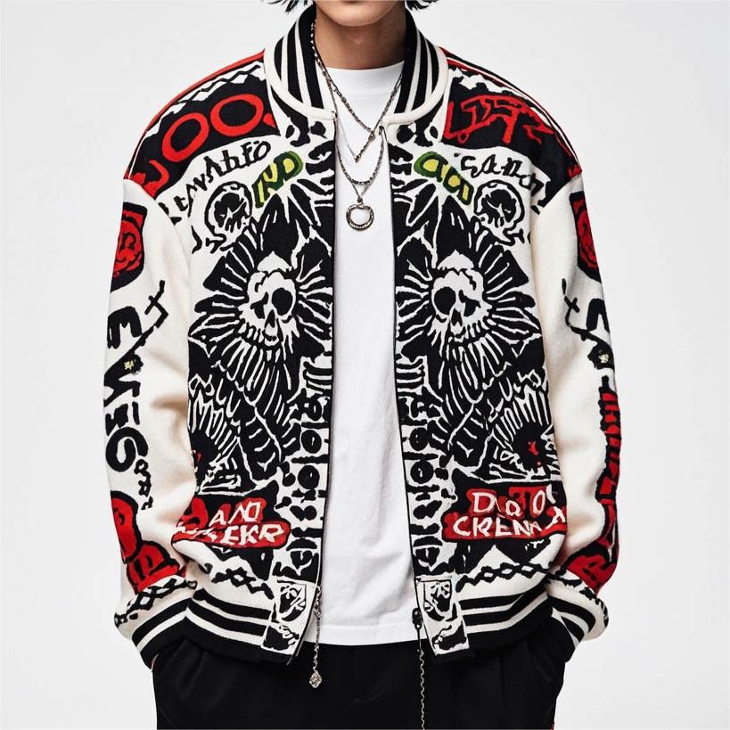 Stylish and cool skull print jacket