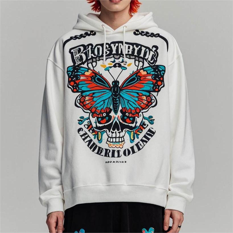 Classic Fashion Skull Print Hoodie