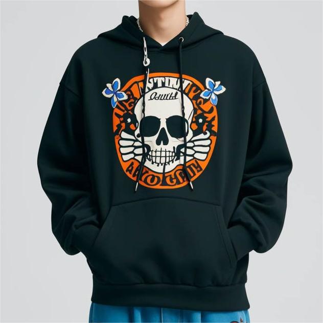 Classic Fashion Skull Print Hoodie