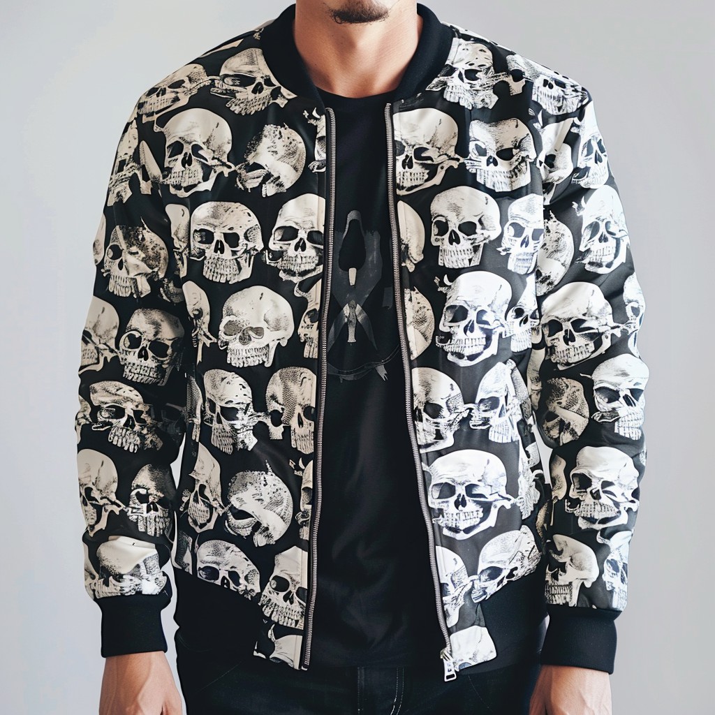 Street Style Skull Print Jacket