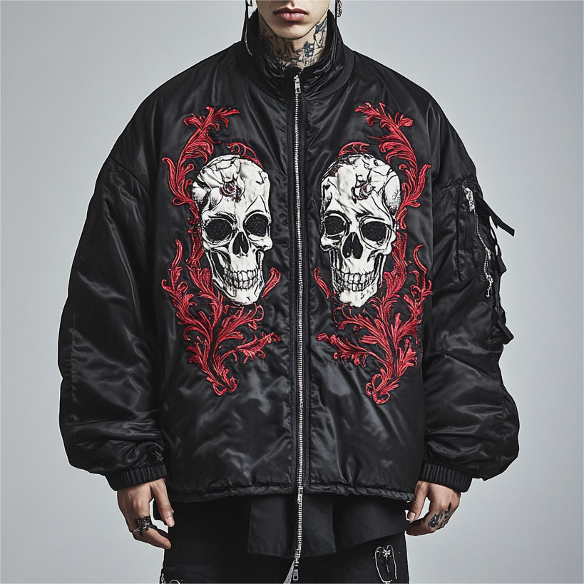 Fashion Early Autumn Skull Print Jacket