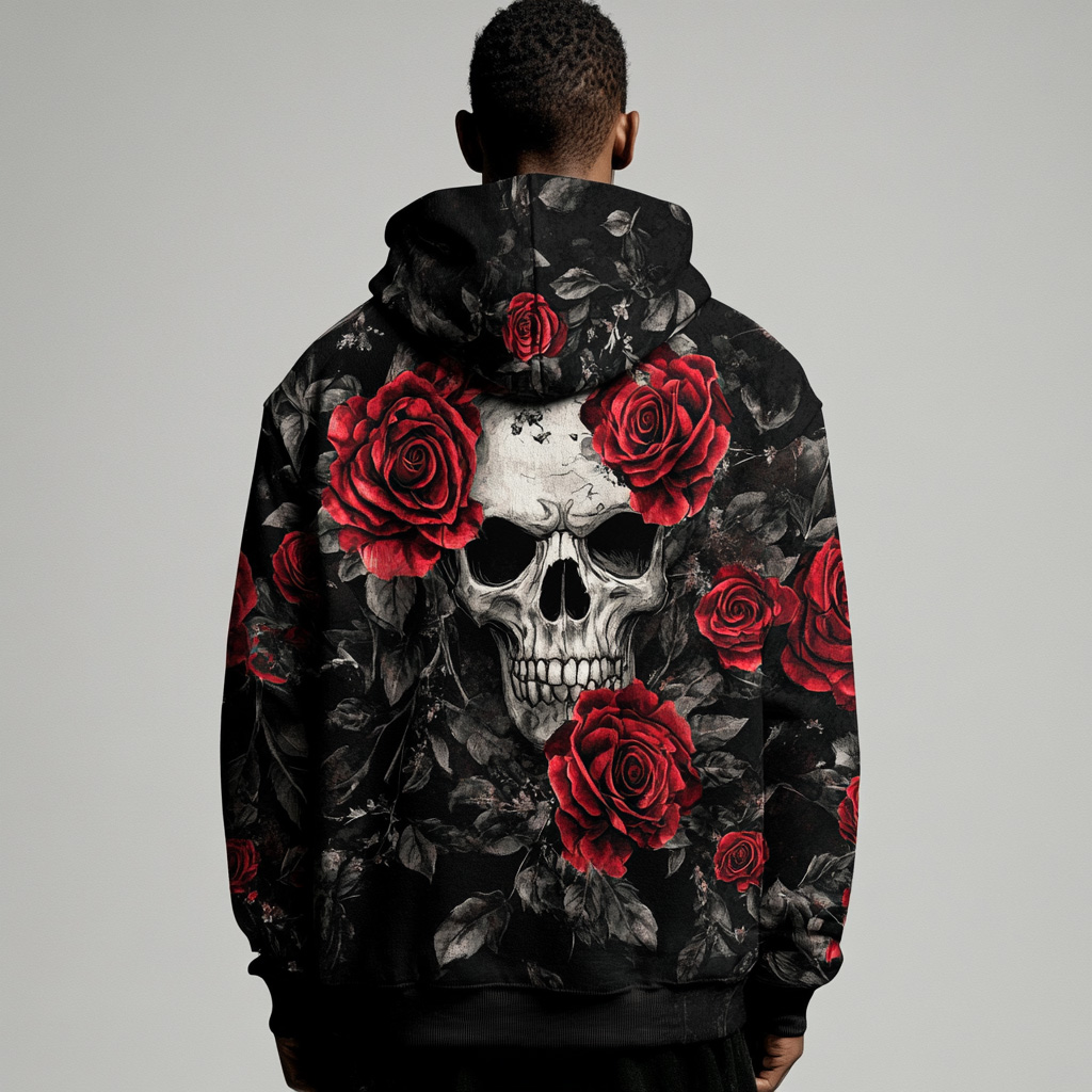 Early Autumn New Skull Printed Hoodie