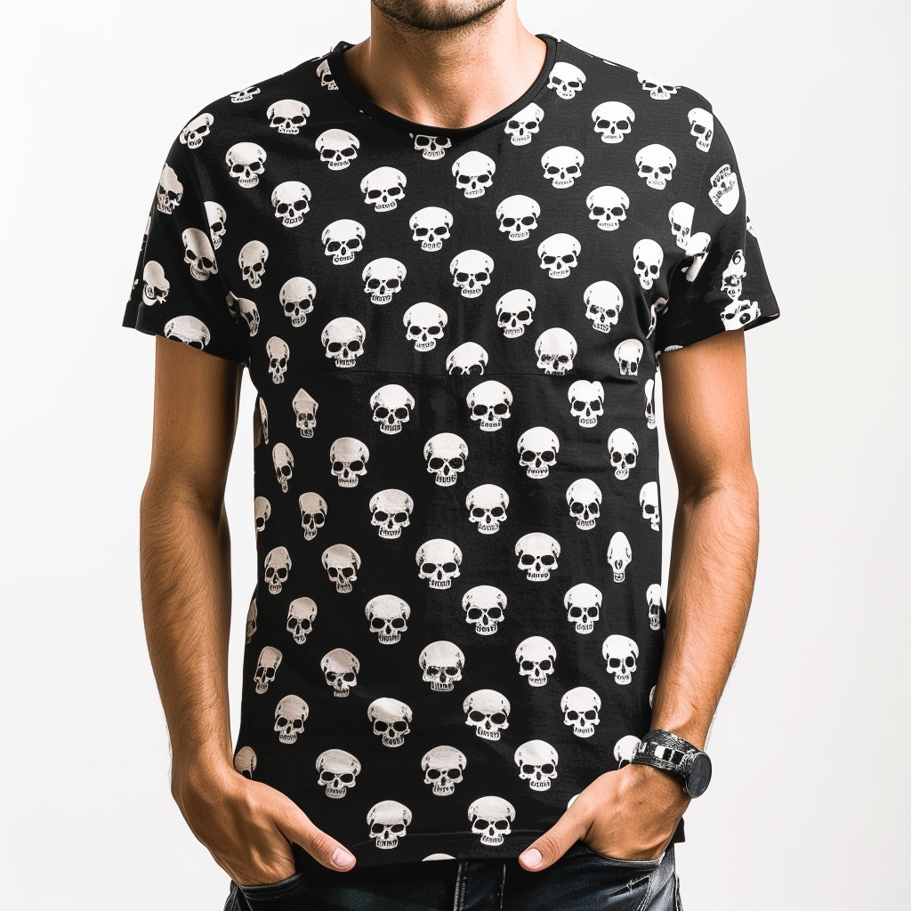 Street Fashion Skull Print Round Neck T-Shirt