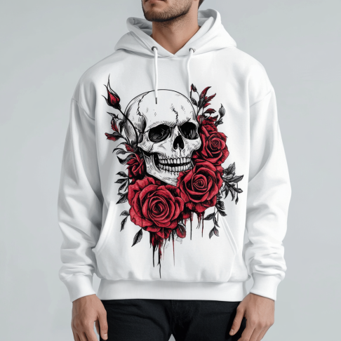 Classic Fashion Skull Print Hoodie