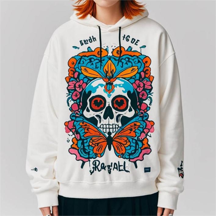 Classic Fashion Skull Print Hoodie