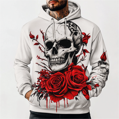 Classic Fashion Skull Print Hoodie