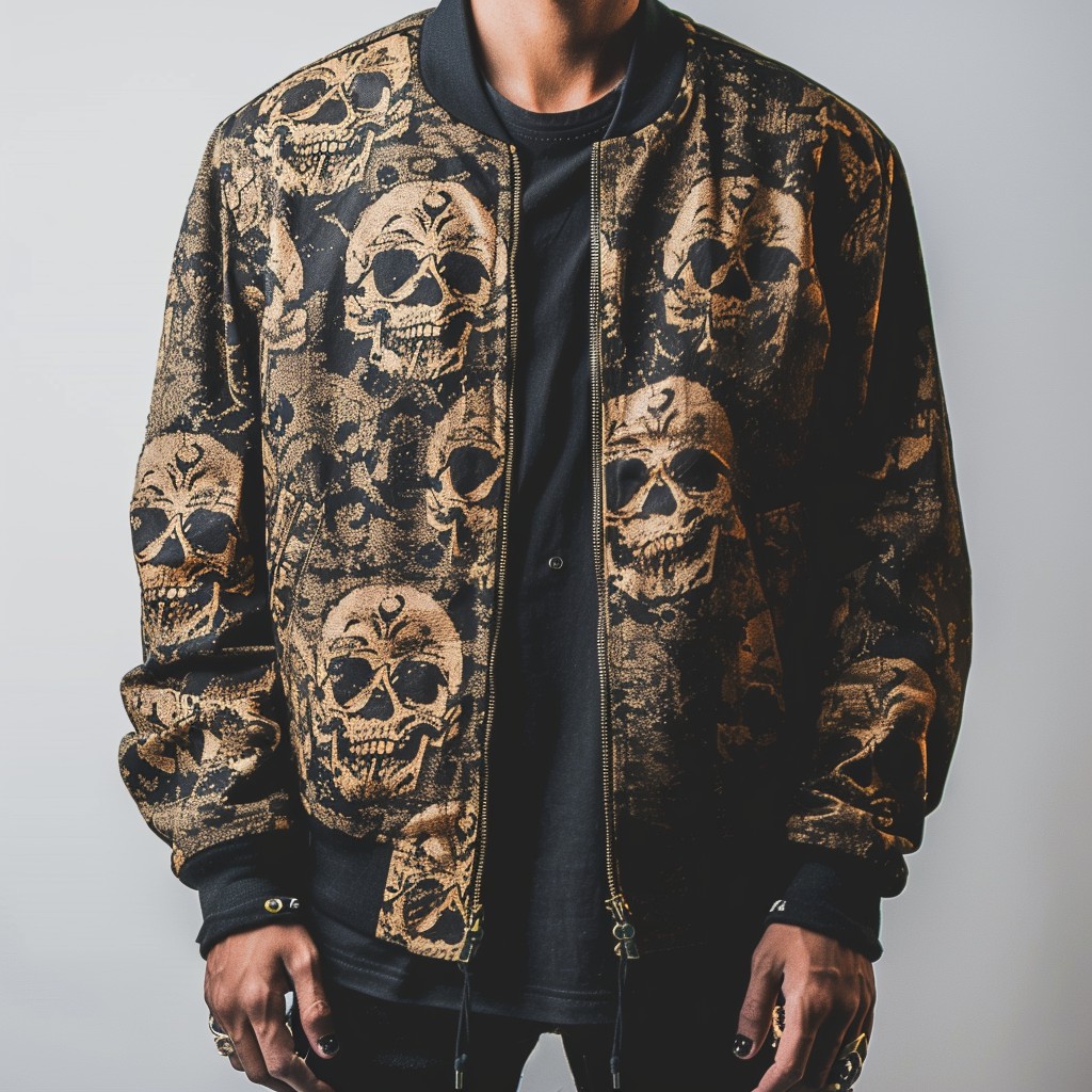 Street Style Skull Print Jacket