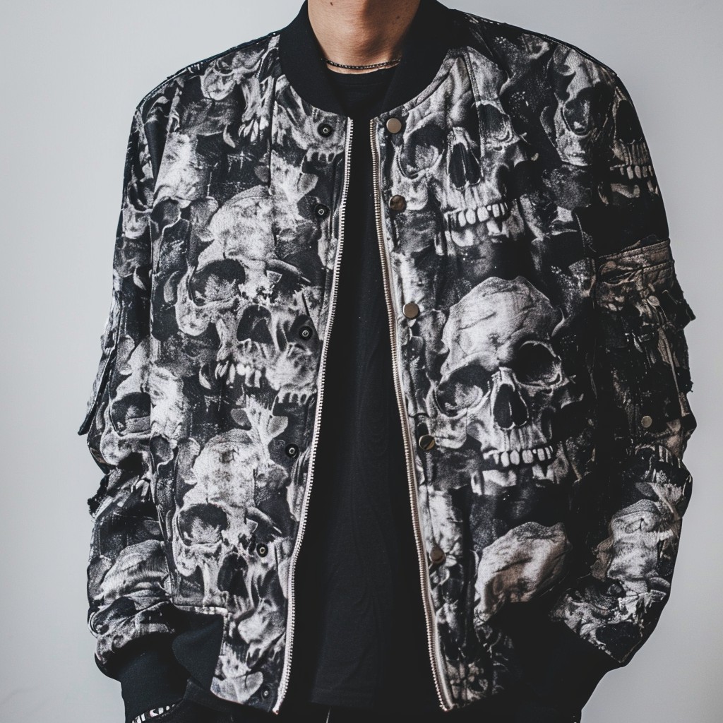Street Style Skull Print Jacket