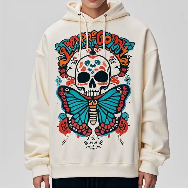 Classic Fashion Skull Print Hoodie