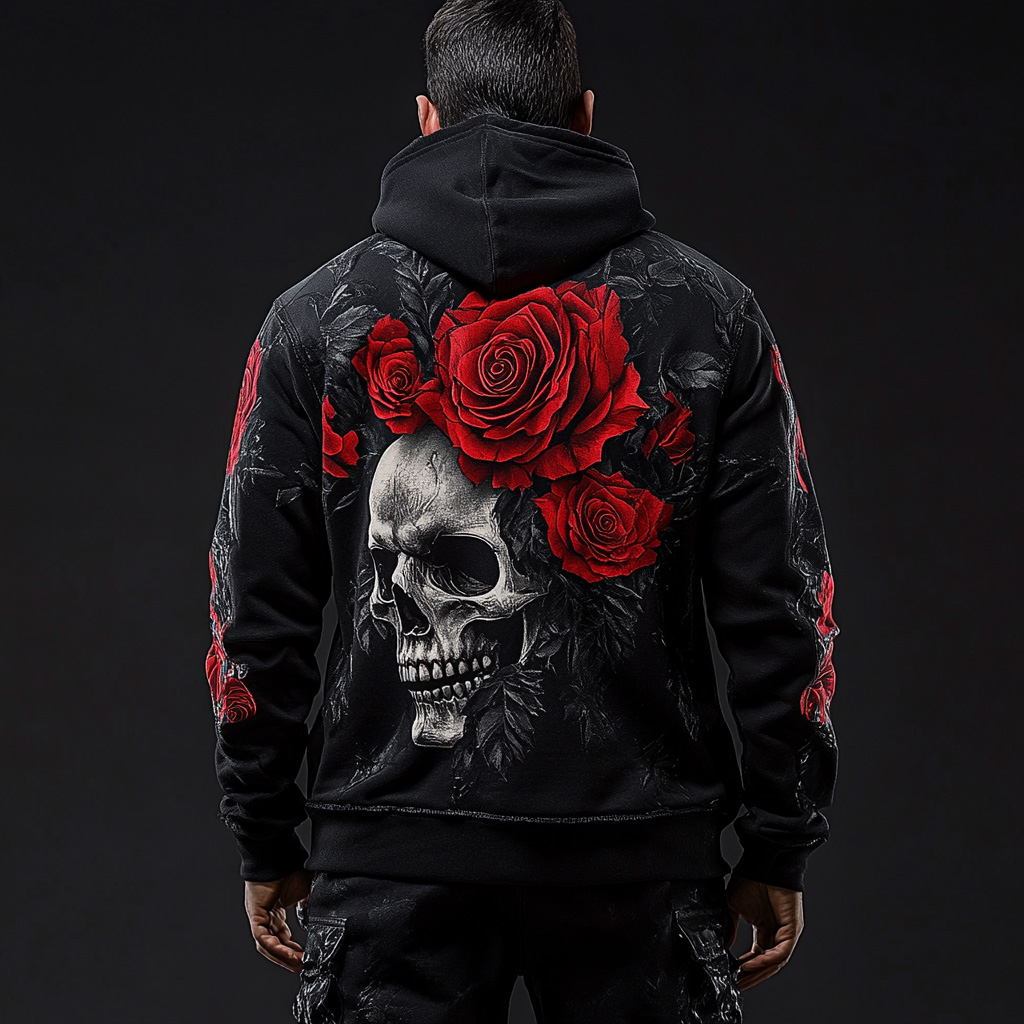 Early Autumn New Skull Printed Hoodie