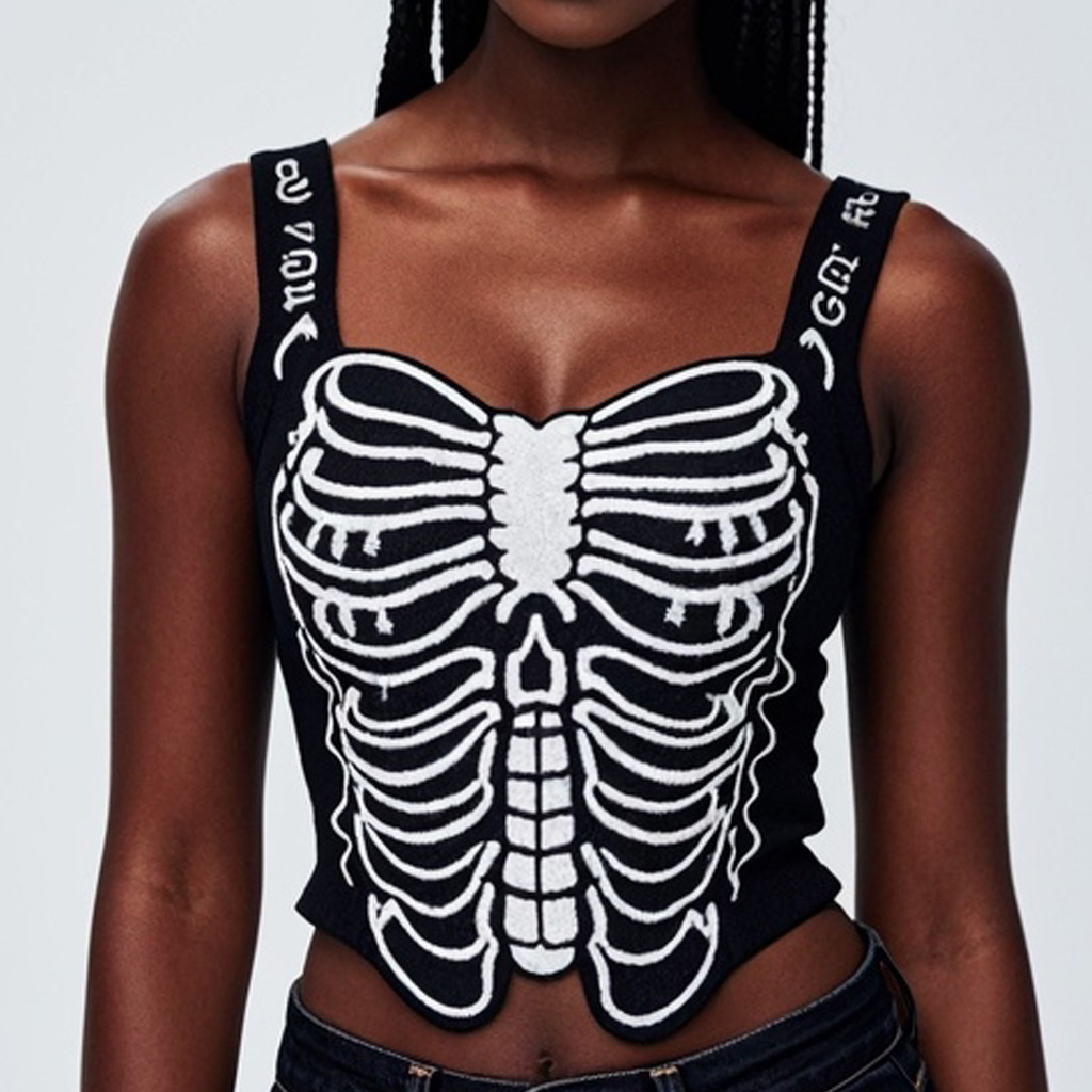 Classic Street Skull Print Vest