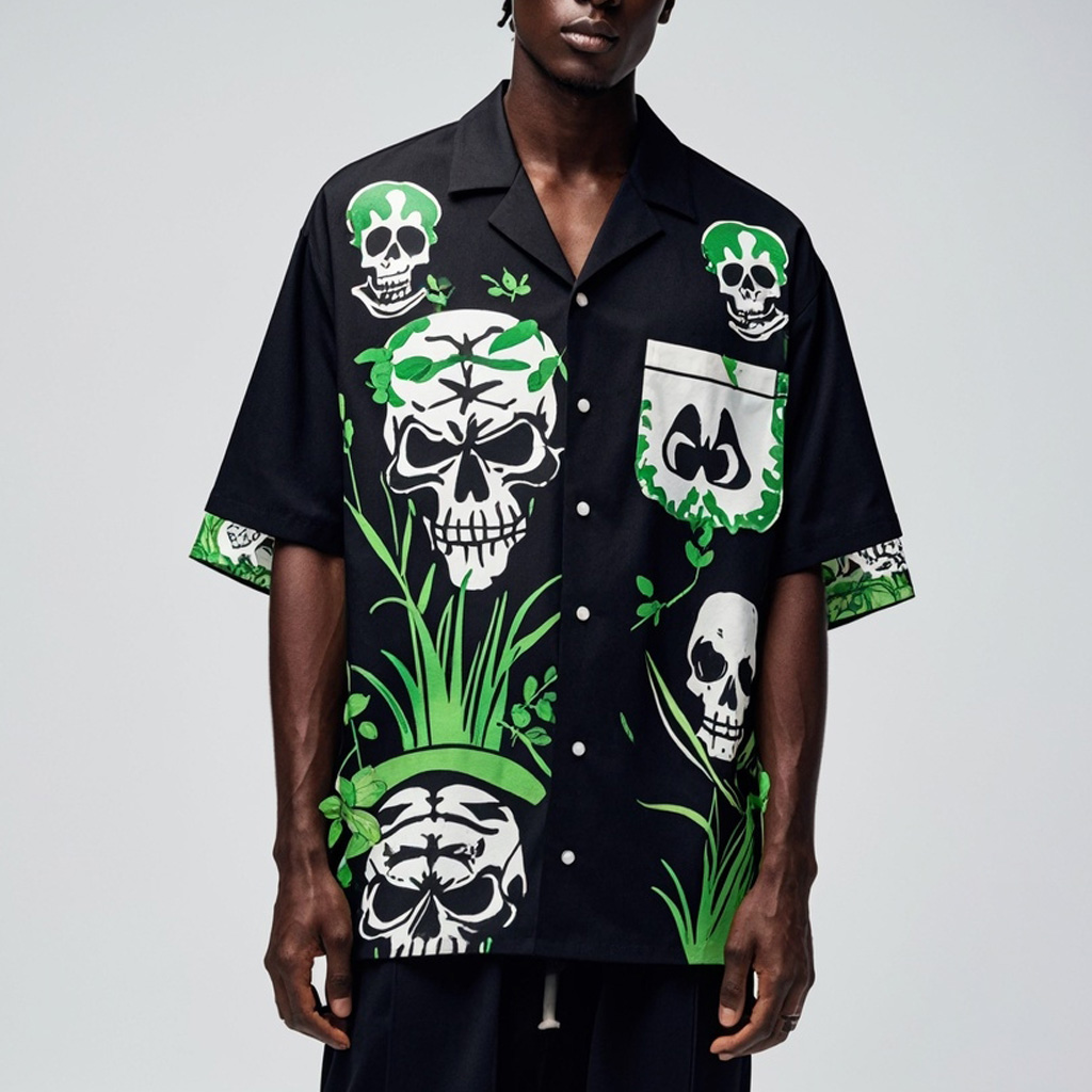 Men's Classic Skull Print Shirt