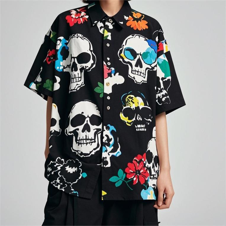 Men's Classic Skull Print Shirt