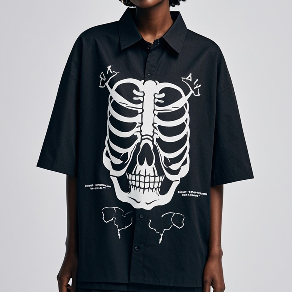 Men's Classic Skull Print Shirt