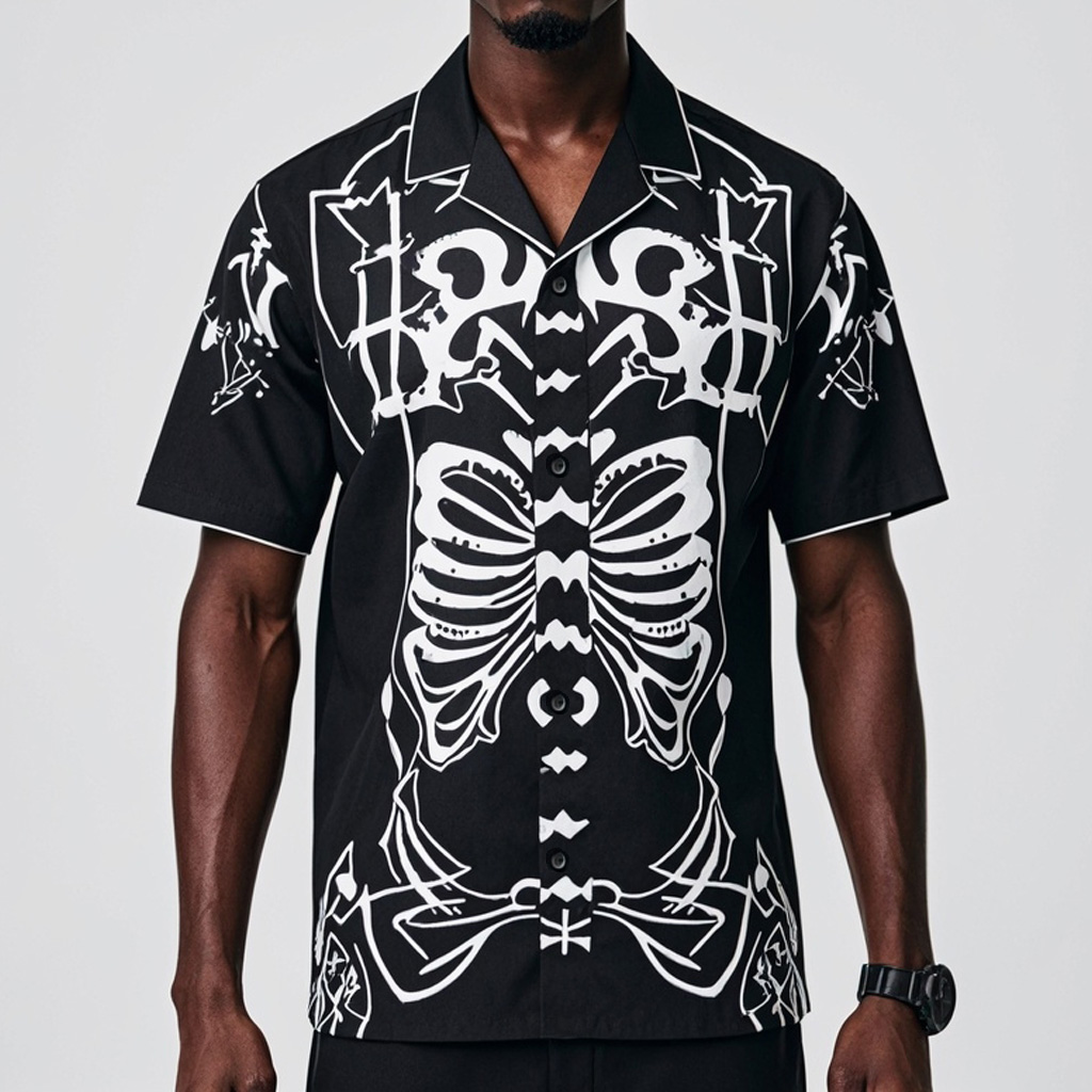 Men's Classic Skull Print Shirt