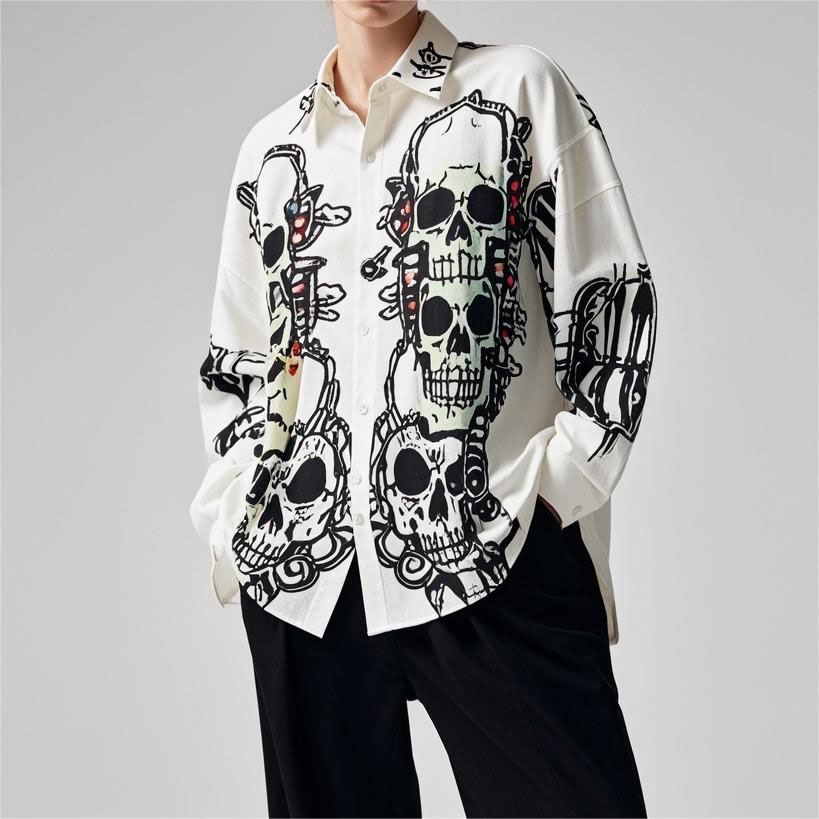 Men's Classic Skull Print Shirt