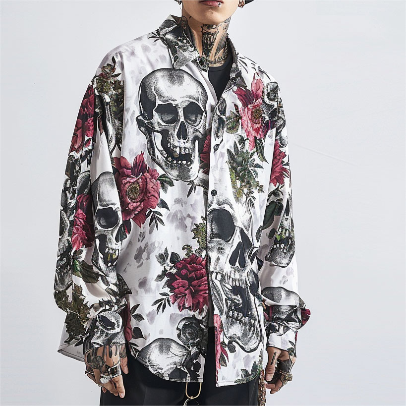 Men's Classic Skull Print Shirt