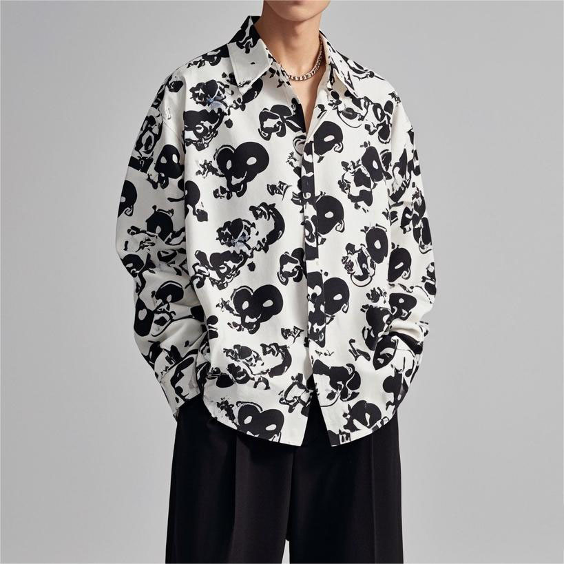 Men's Classic Skull Print Shirt